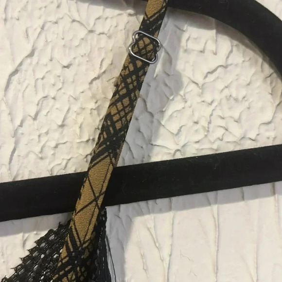 Allison Joy Ryan brown black plaid Cami lace top size medium - Picture 6 of 10